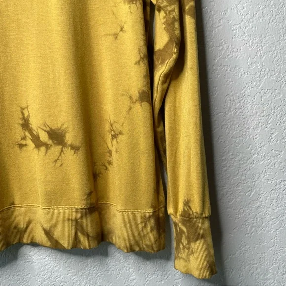 JoyLab Women's Soft Lightweight Sweatshirt Tie Dye Pattern Mustard Yellow - Picture 12 of 12